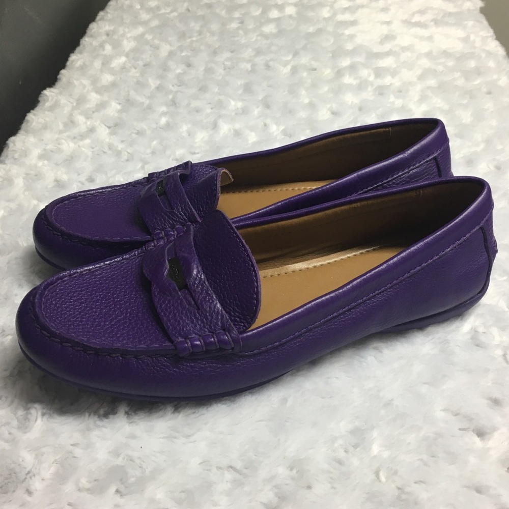 Coach Purple Penny Loafers 9.5B